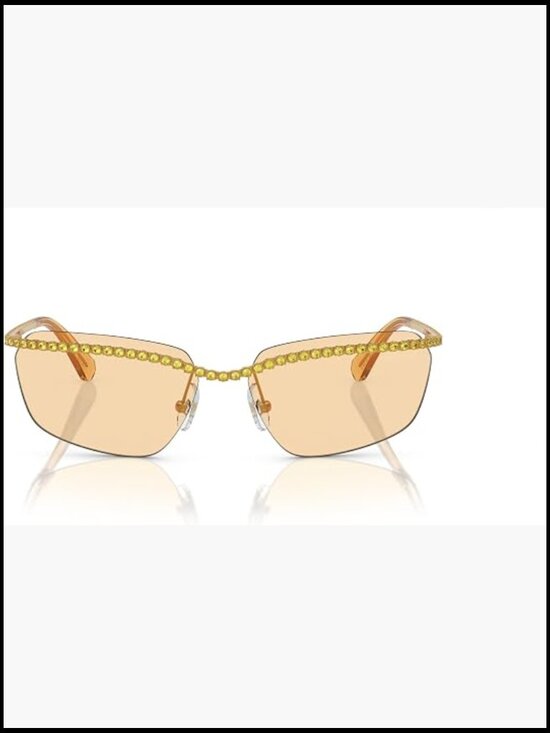 Rectangular Metal Sunglasses with 100% UV Protection and Micro Pavé